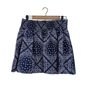 Ariat Bandana Print Skirt Navy Blue Size L